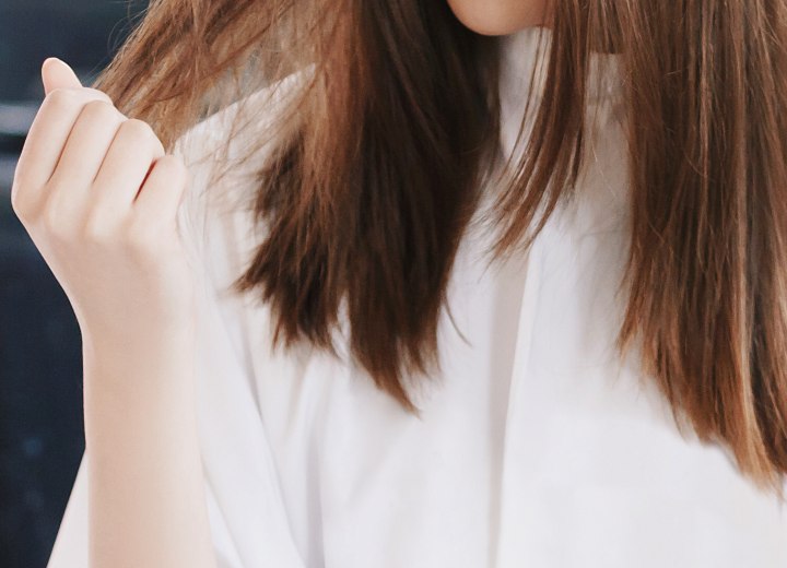 Cabello largo con puntas abiertas