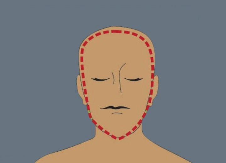 Forma de rostro triangular