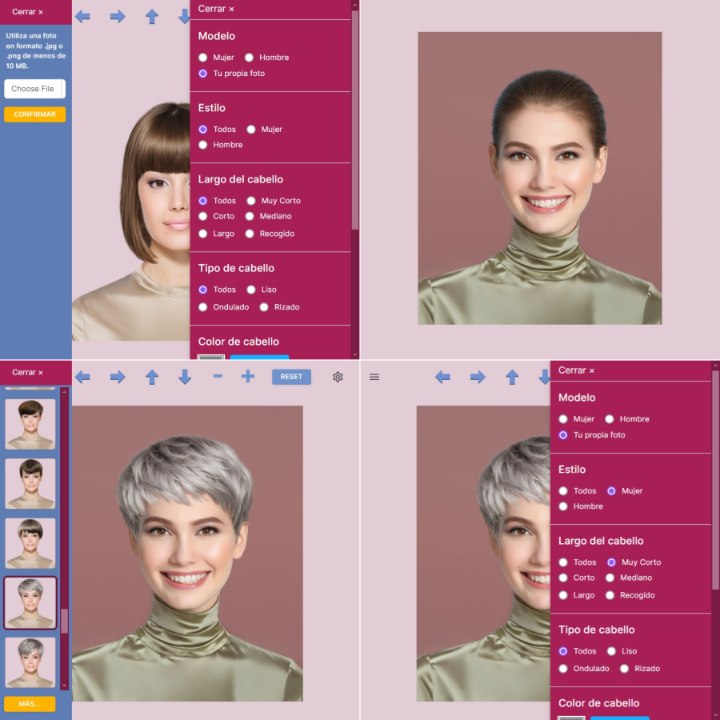 Probar cabello gris en una foto tuya