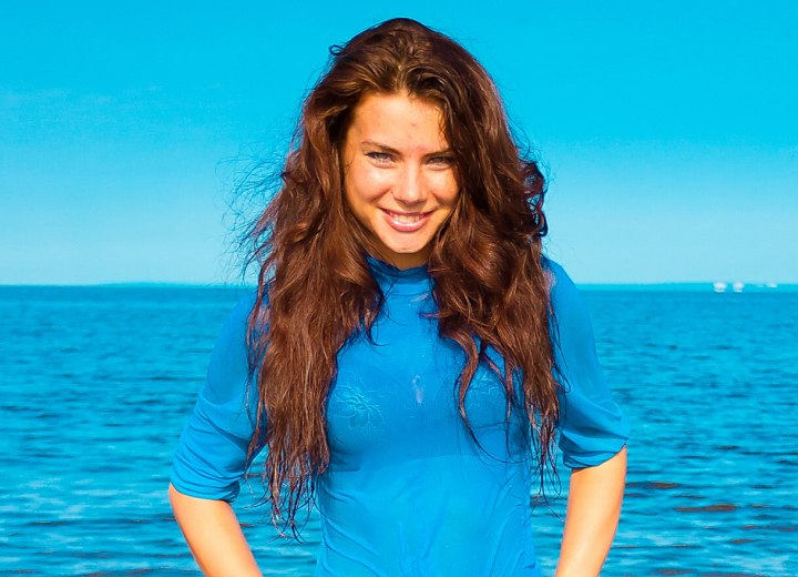 Extensiones de cabello en la playa