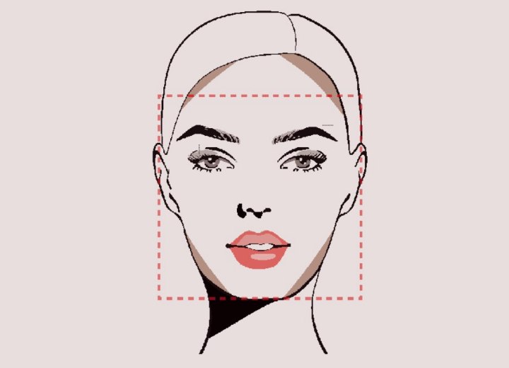 Peinado para un rostro cuadrado